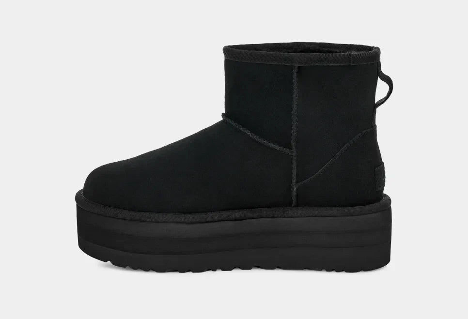 Bottes UGG Mini Noir Plateforme — vue 3