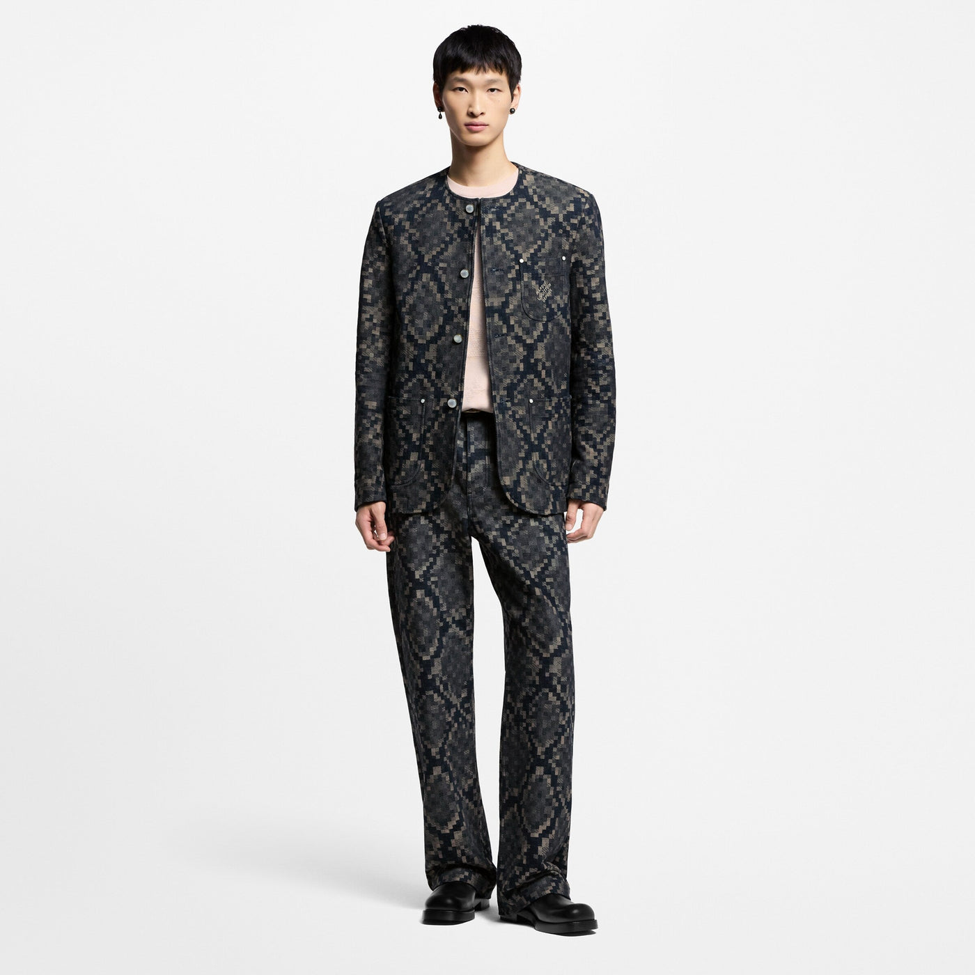 Pantalon Louis Vuitton Droit En Denim Graphique — vue 5