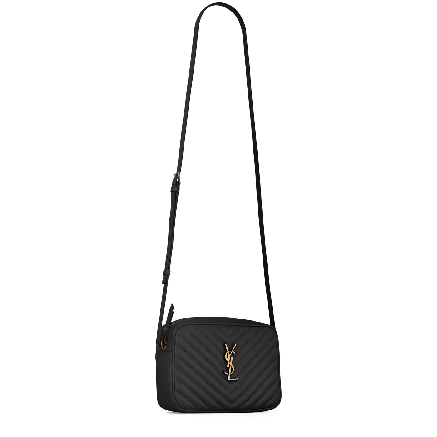 Sac Saint Laurent Quilted Leather Lou Noir Camera — vue 3