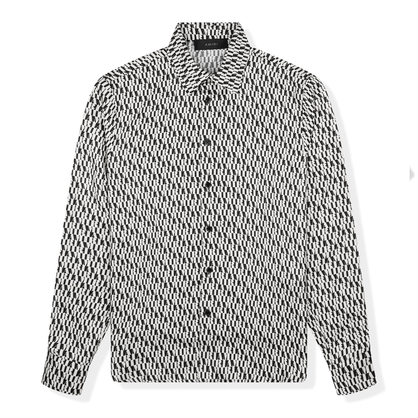 Chemise Amiri All Over Silk Blanc Noir Shirt
