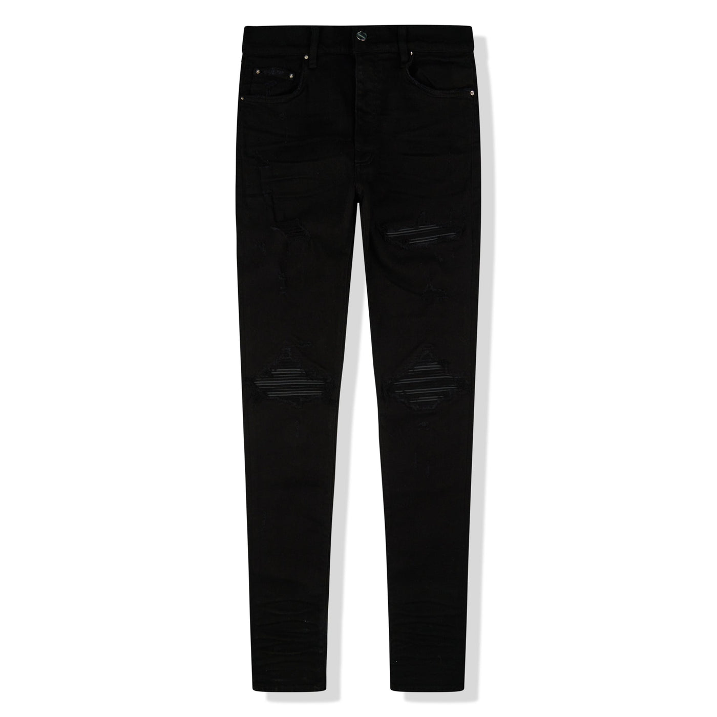 Jean Amiri MX1 Noir Leather Patch