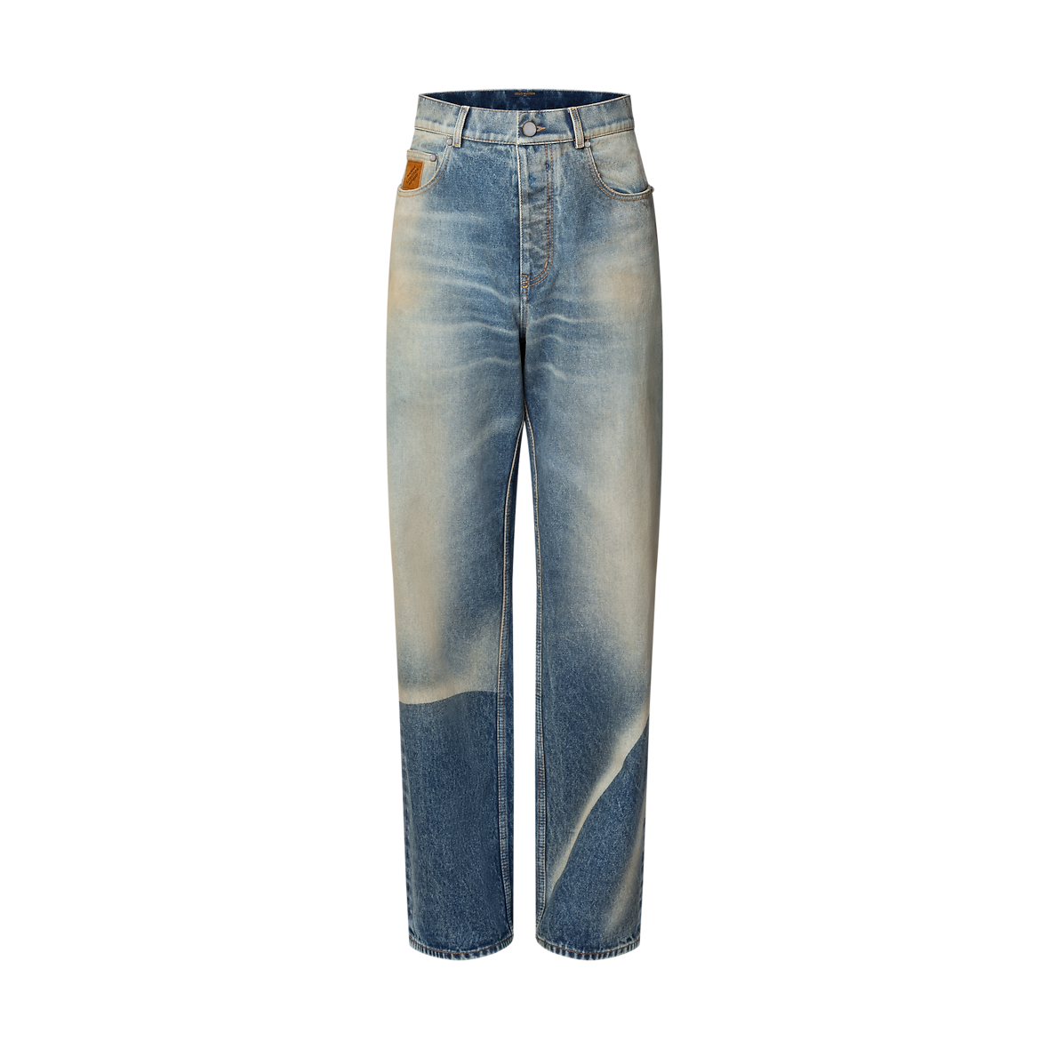 Pantalon Louis Vuitton Droit Effet Décoloré En Denim