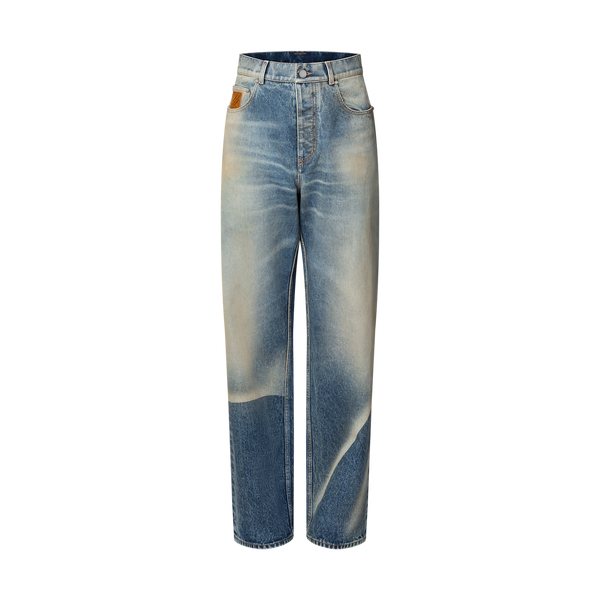 Pantalon Louis Vuitton Droit Effet Décoloré En Denim