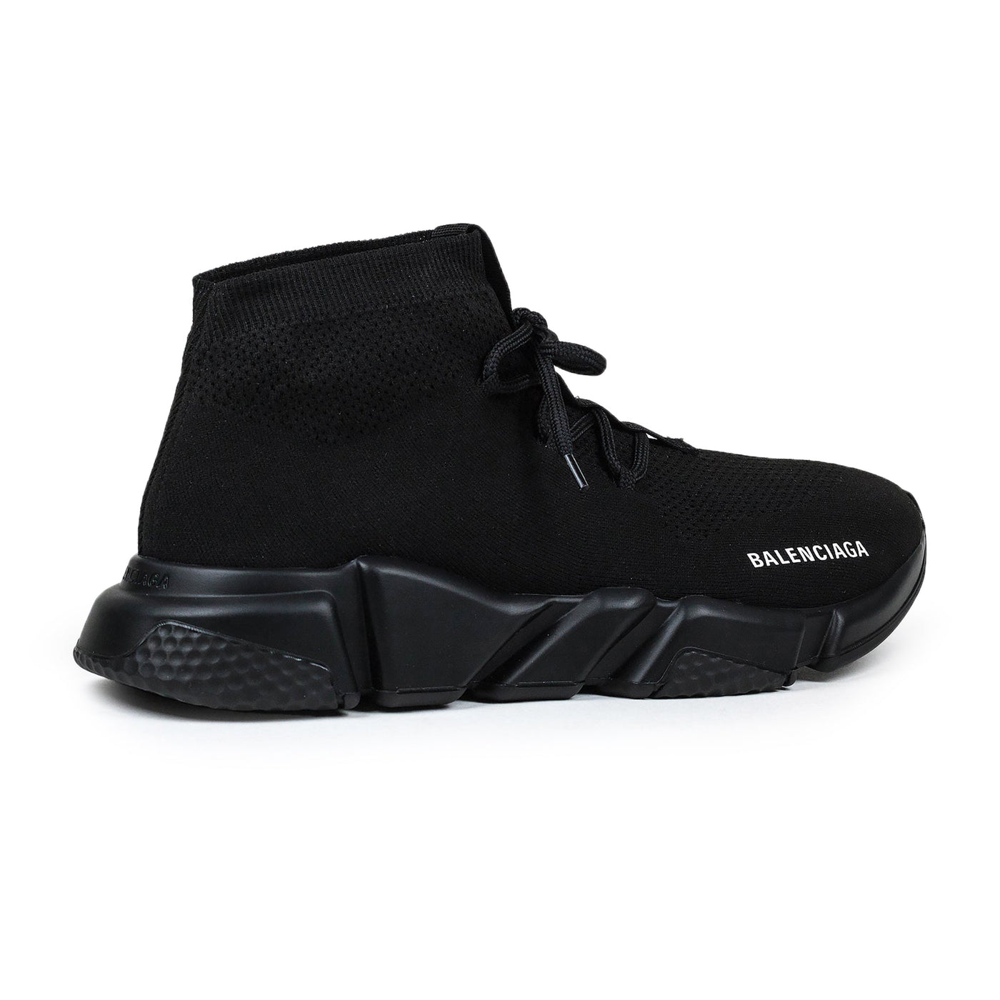 Baskets Balenciaga Speed Knit Lace Sock Triple Noir — vue 3