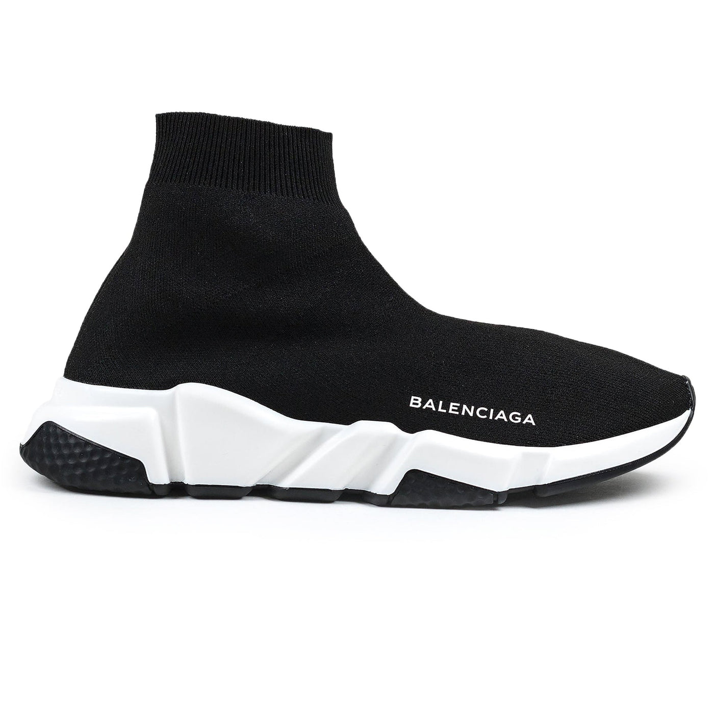 Baskets Balenciaga Speed Knit Sock Noir Blanc Noir