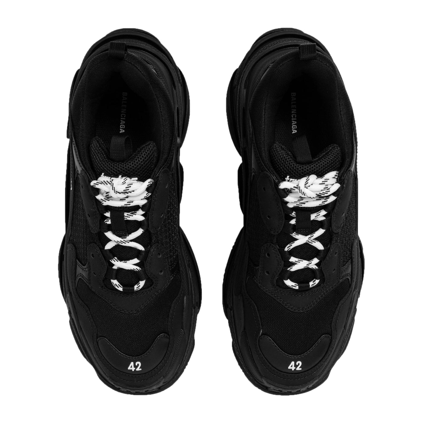 Baskets Balenciaga Triple S Triple Noir (F) — vue 3