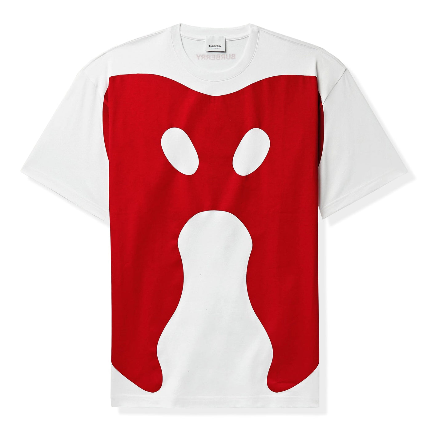 T-Shirt Burberry Abstract Print Blanc Rouge