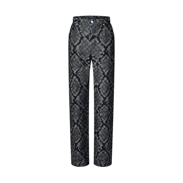 Pantalon Louis Vuitton Droit En Denim Graphique