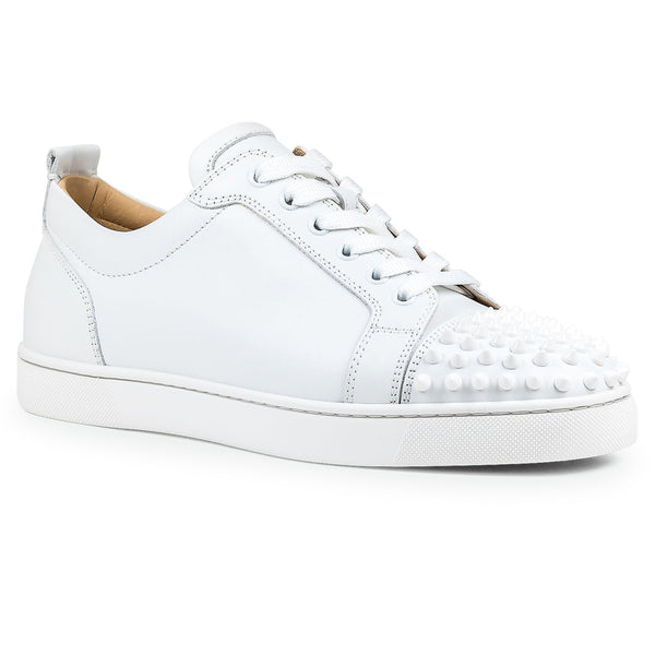 Baskets Christian Louboutin Louis Spikes Leather Blanc — alt