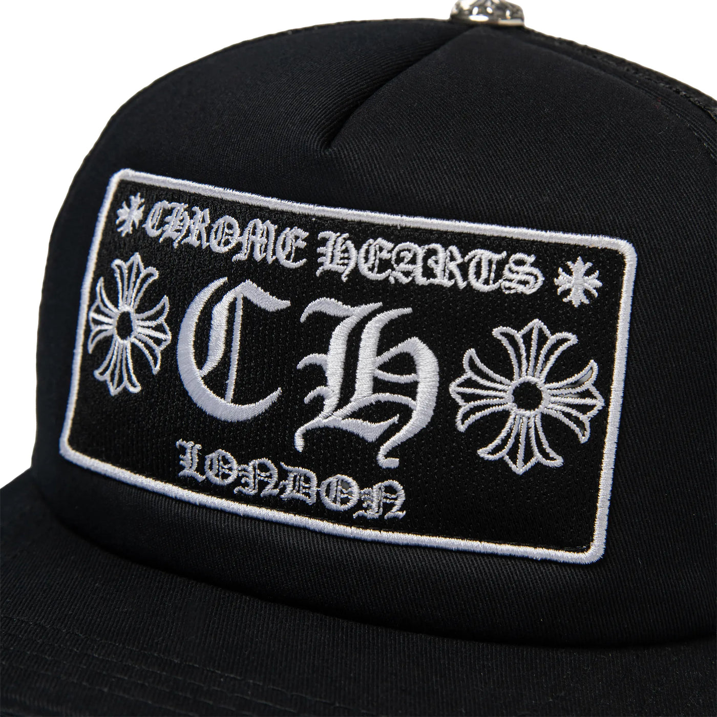 Casquette Chrome Hearts CH London Noir Trucker — vue 3