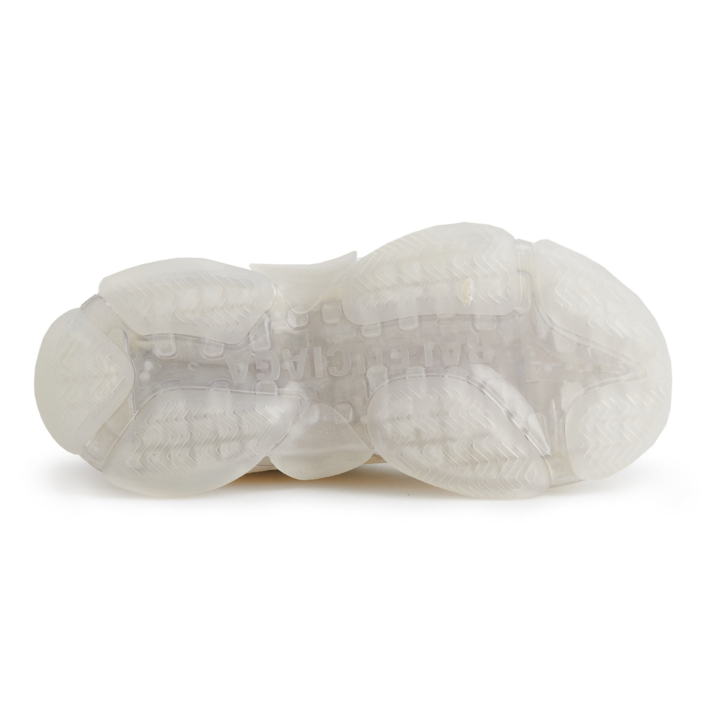 Baskets Balenciaga Triple S Polar Blanc Clear Sole — vue 4