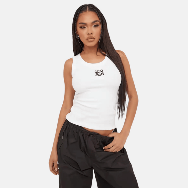 Débardeur Loewe Anagram Coton Blanc