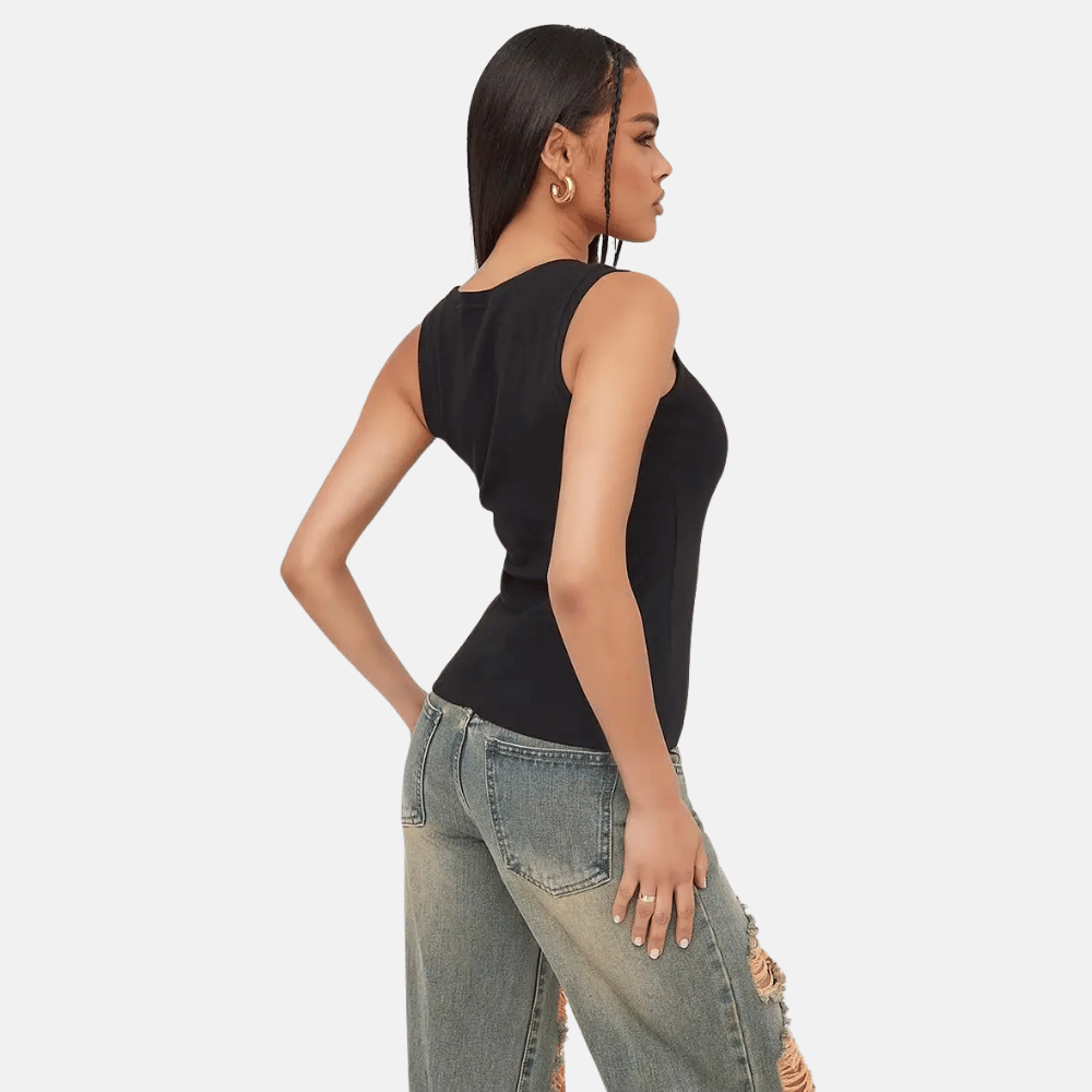 Débardeur Loewe Anagram Coton Noir — vue 4