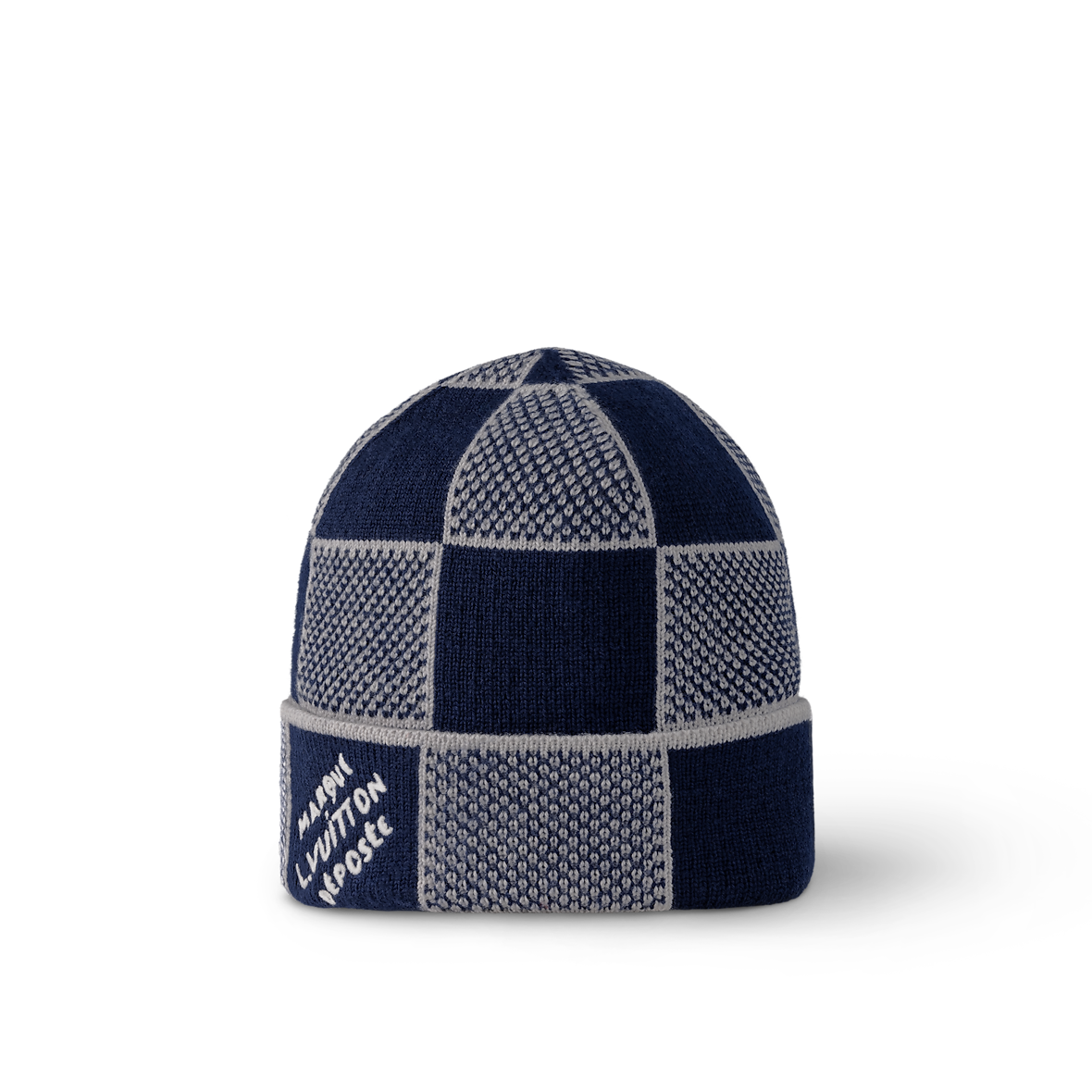 Bonnet Louis Vuitton Damier Heritage Bleu Marine — vue 3