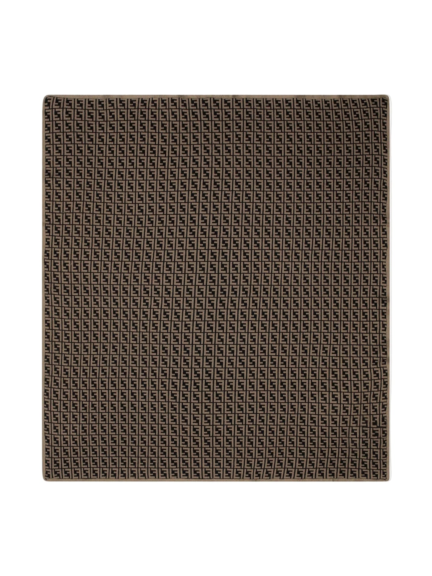 Plaid Fendi Cotton and Cashmere Marron — vue 2