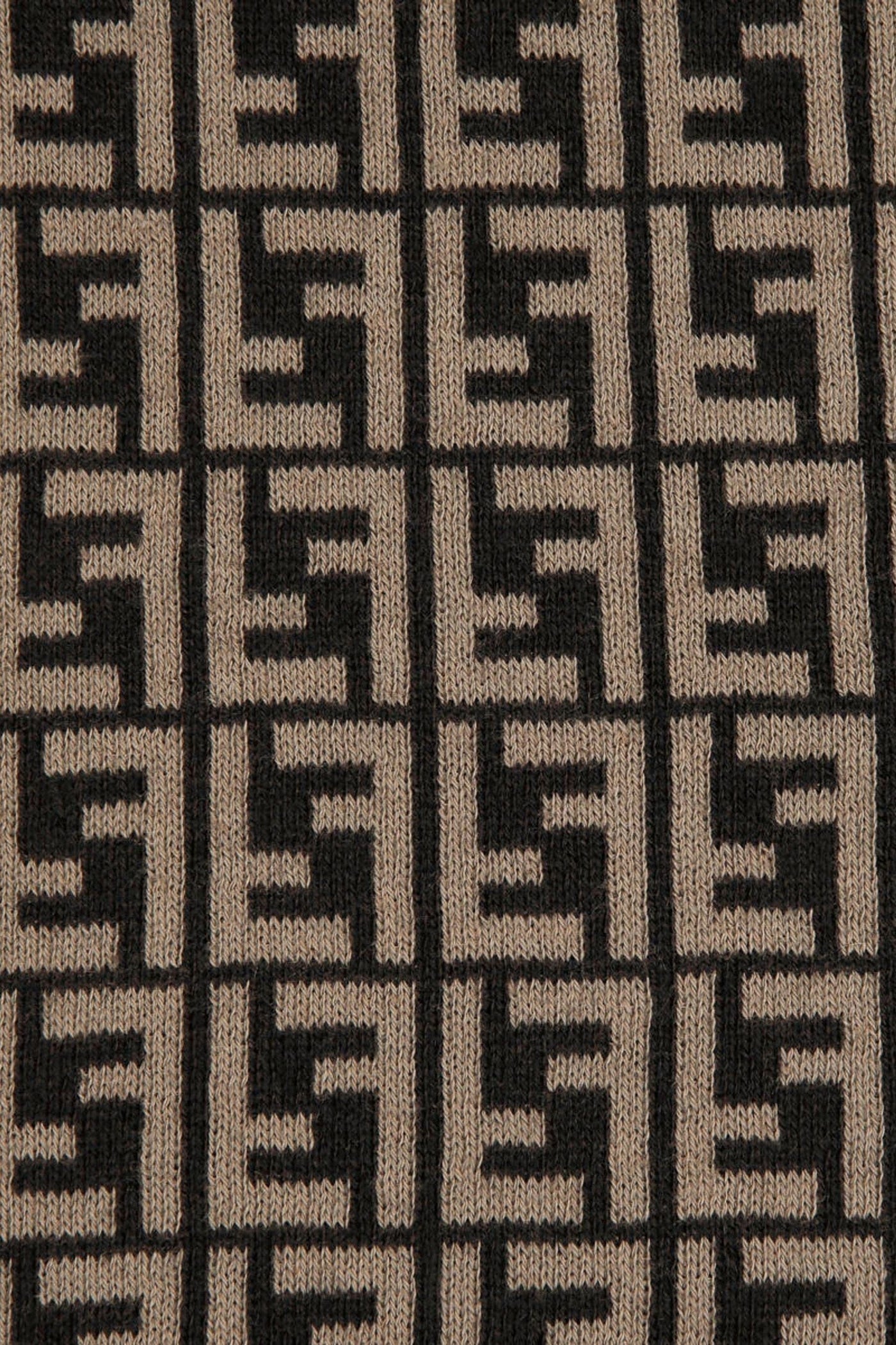 Plaid Fendi Cotton and Cashmere Marron — vue 3