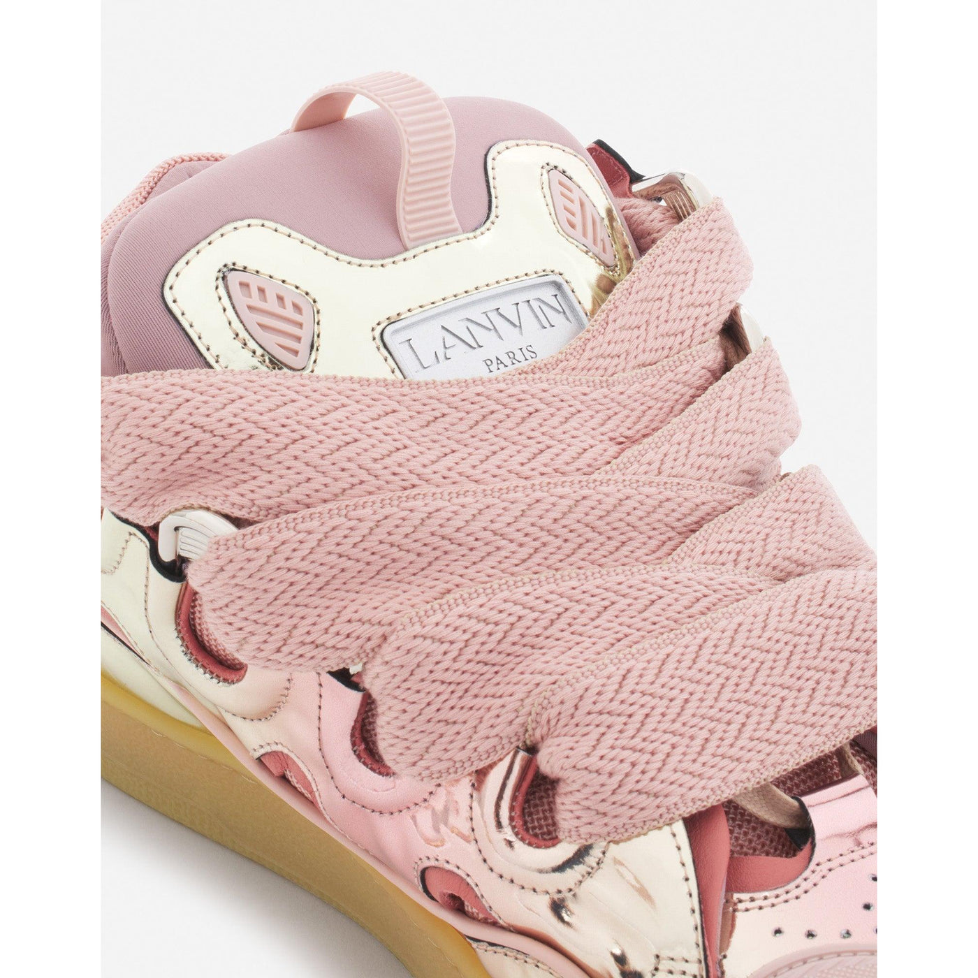 Baskets Lanvin Curb Rose Métallisé — vue 6
