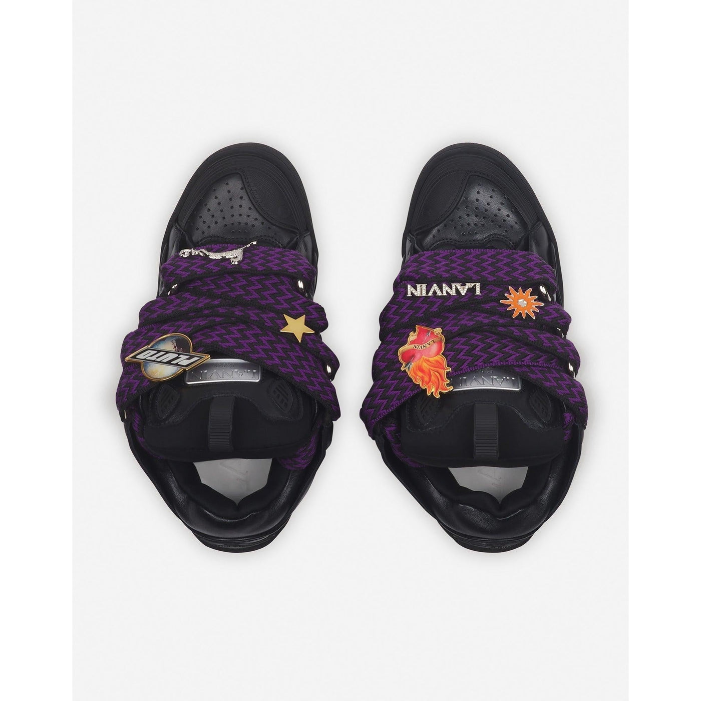 Baskets Lanvin Future Curb 3.0 Noir/Rouge — vue 3
