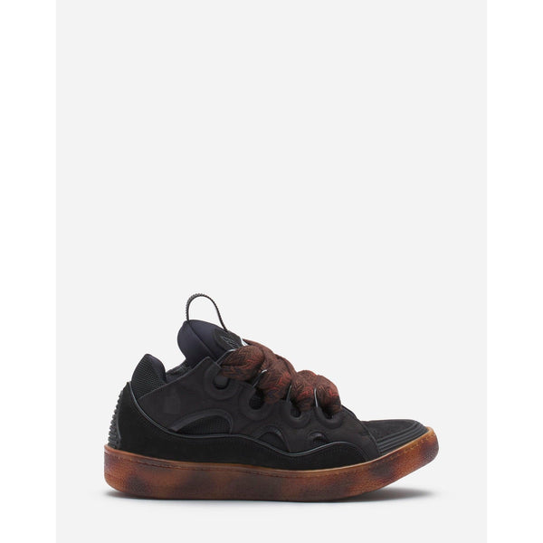 Baskets Lanvin Curb Noir et Marron