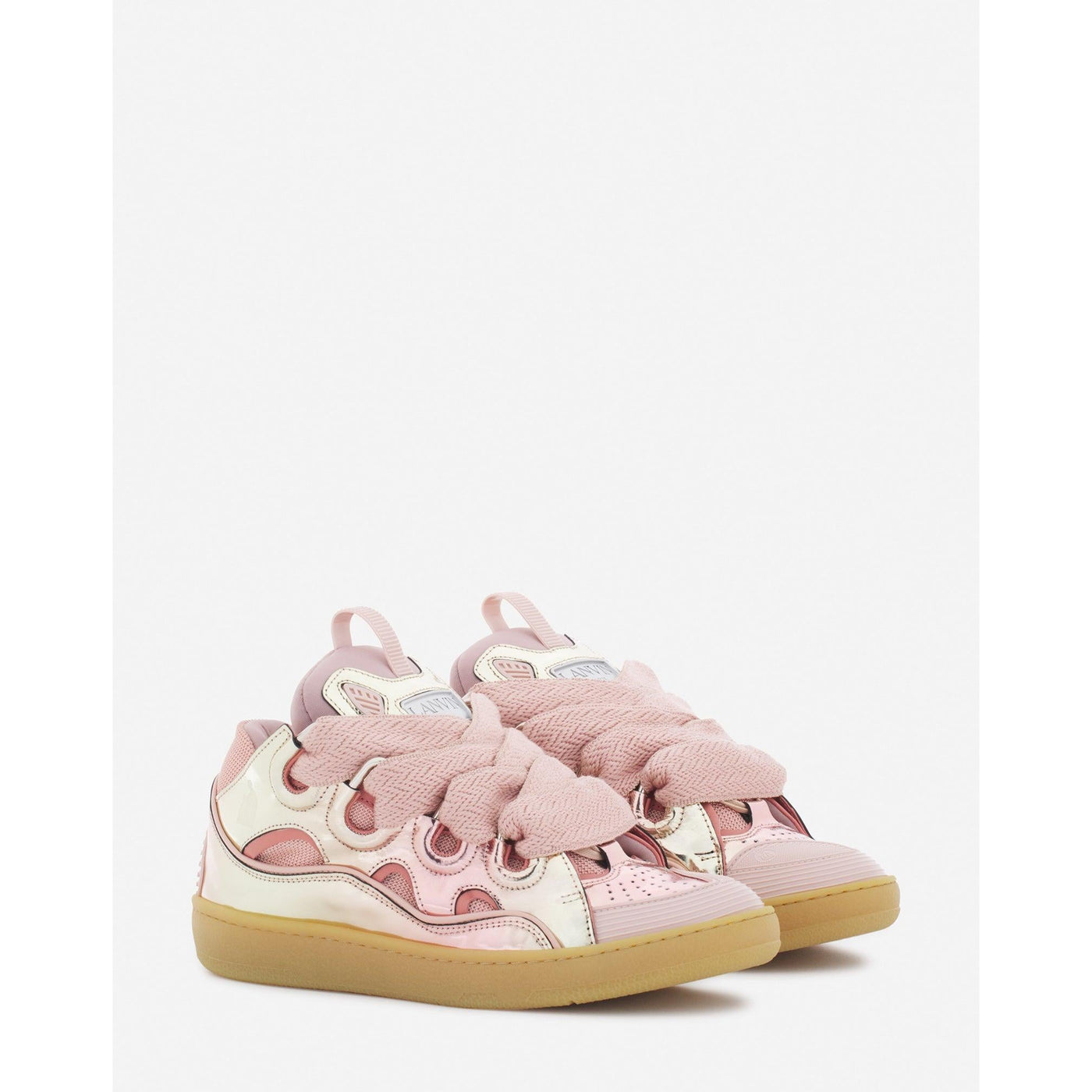Baskets Lanvin Curb Rose Métallisé Poudré (F) — vue 2