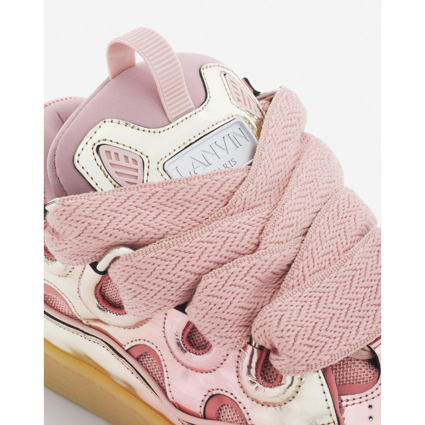 Baskets Lanvin Curb Rose Métallisé Poudré (F) — vue 5