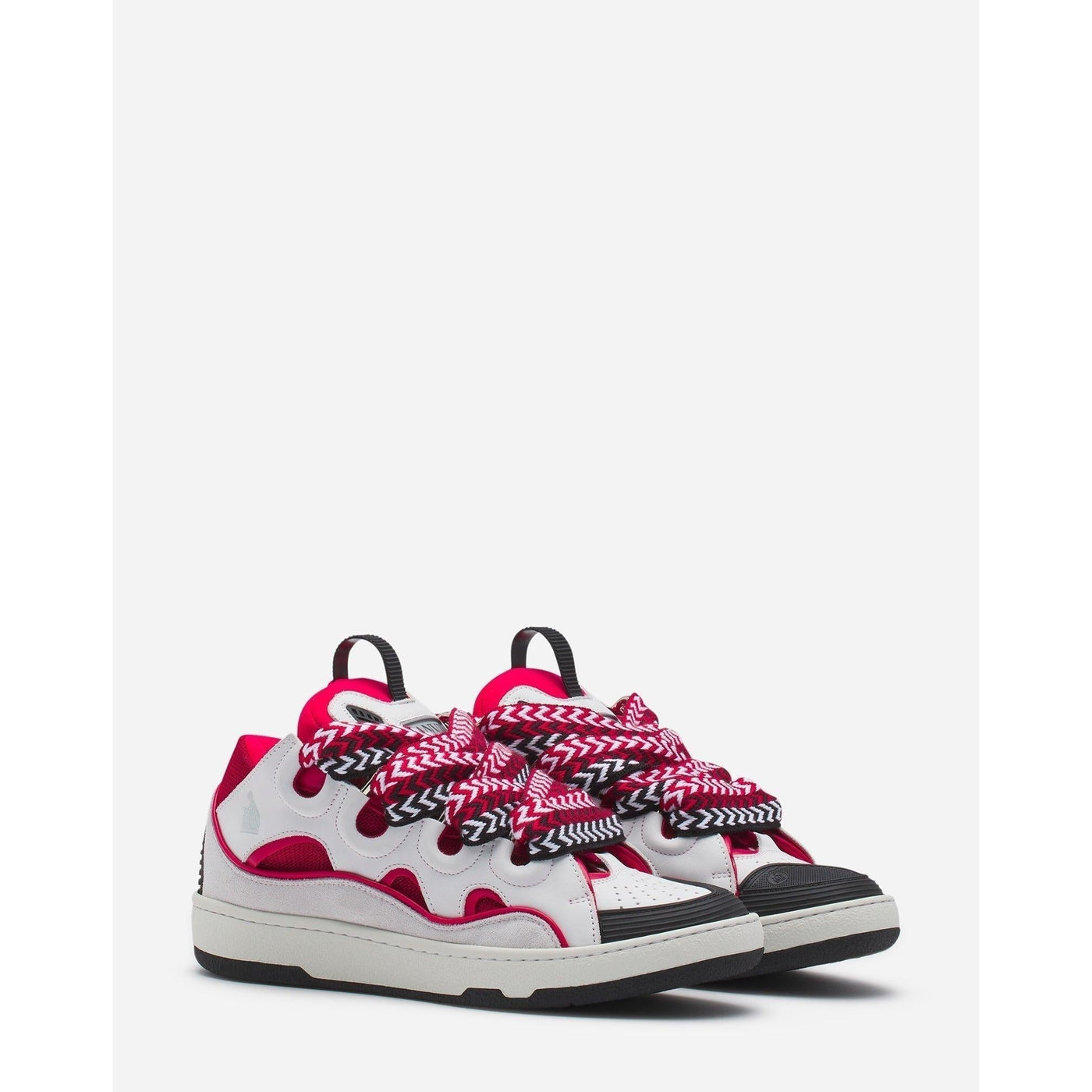 Baskets Lanvin Curb Blanc et Rouge (F) — vue 2