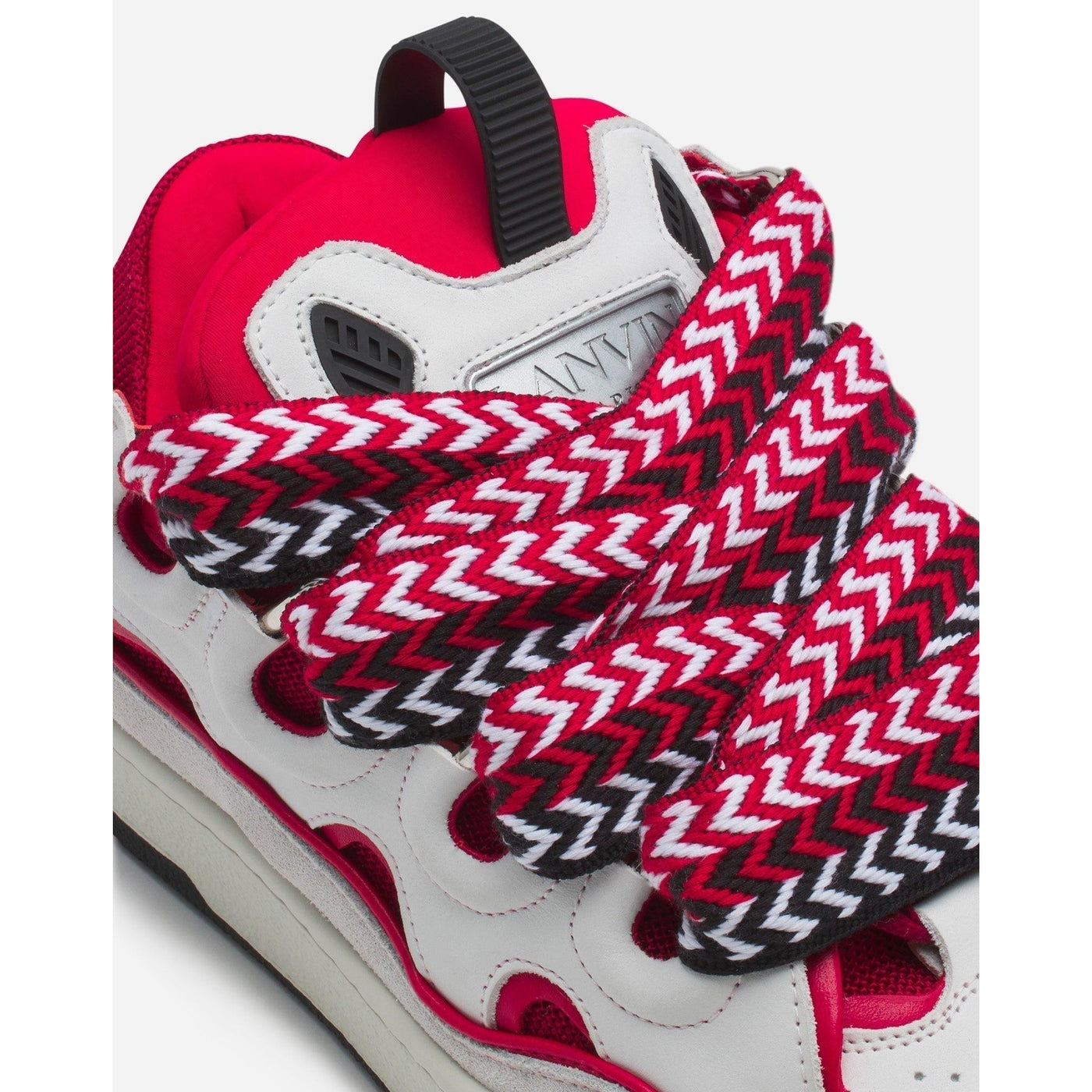 Baskets Lanvin Curb Blanc et Rouge (F) — vue 5