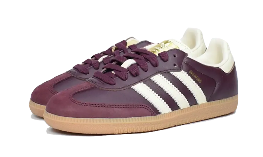 Baskets Adidas Samba Maroon Or — vue 2