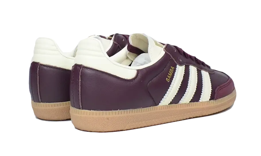 Baskets Adidas Samba Maroon Or — vue 3