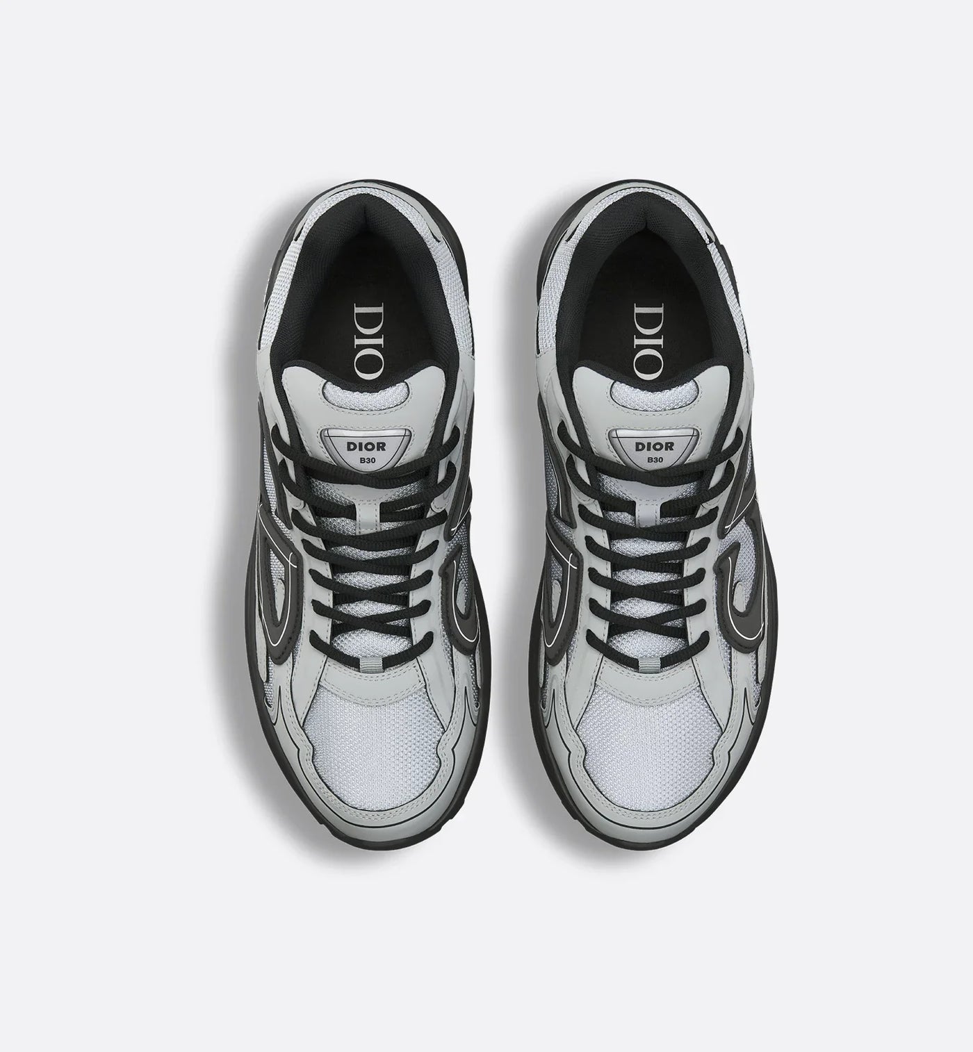 Baskets Dior B30 Argent Noir — vue 3