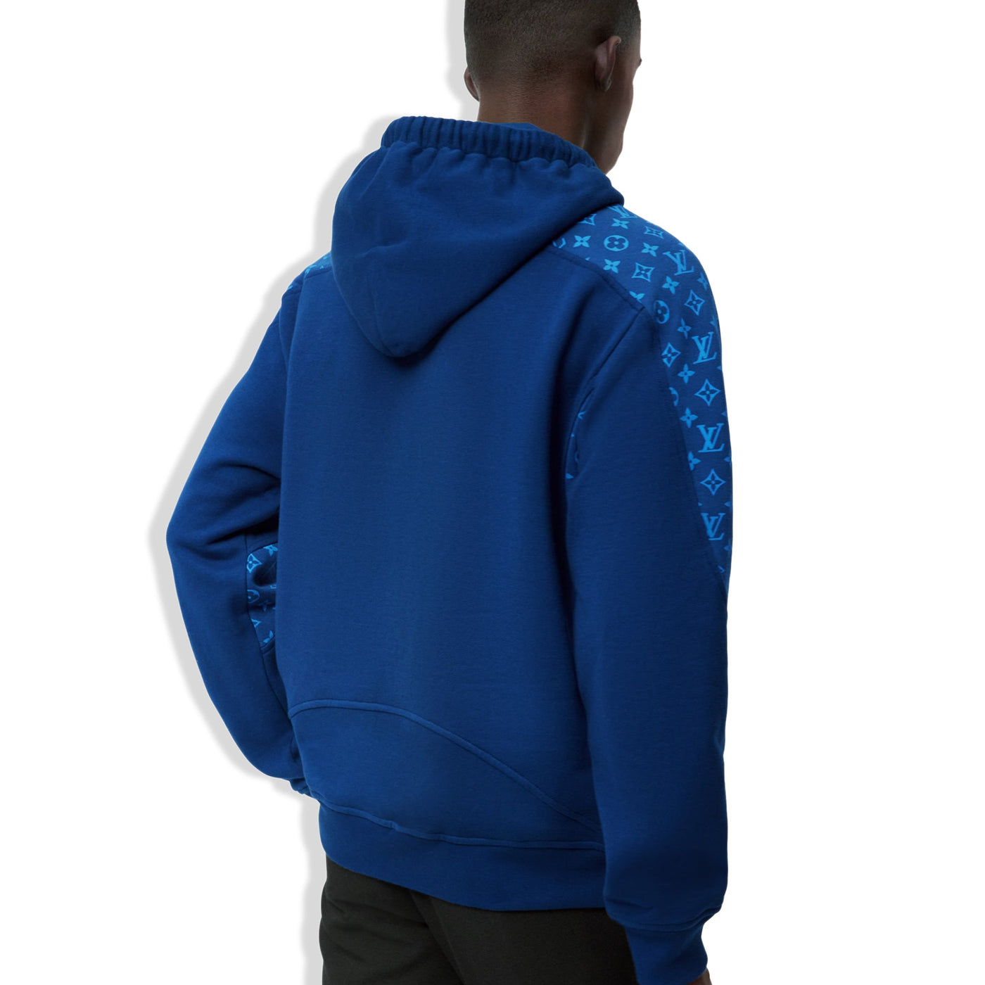 Hoodie Louis Vuitton Monogram Circle Cut Bleu — vue 3