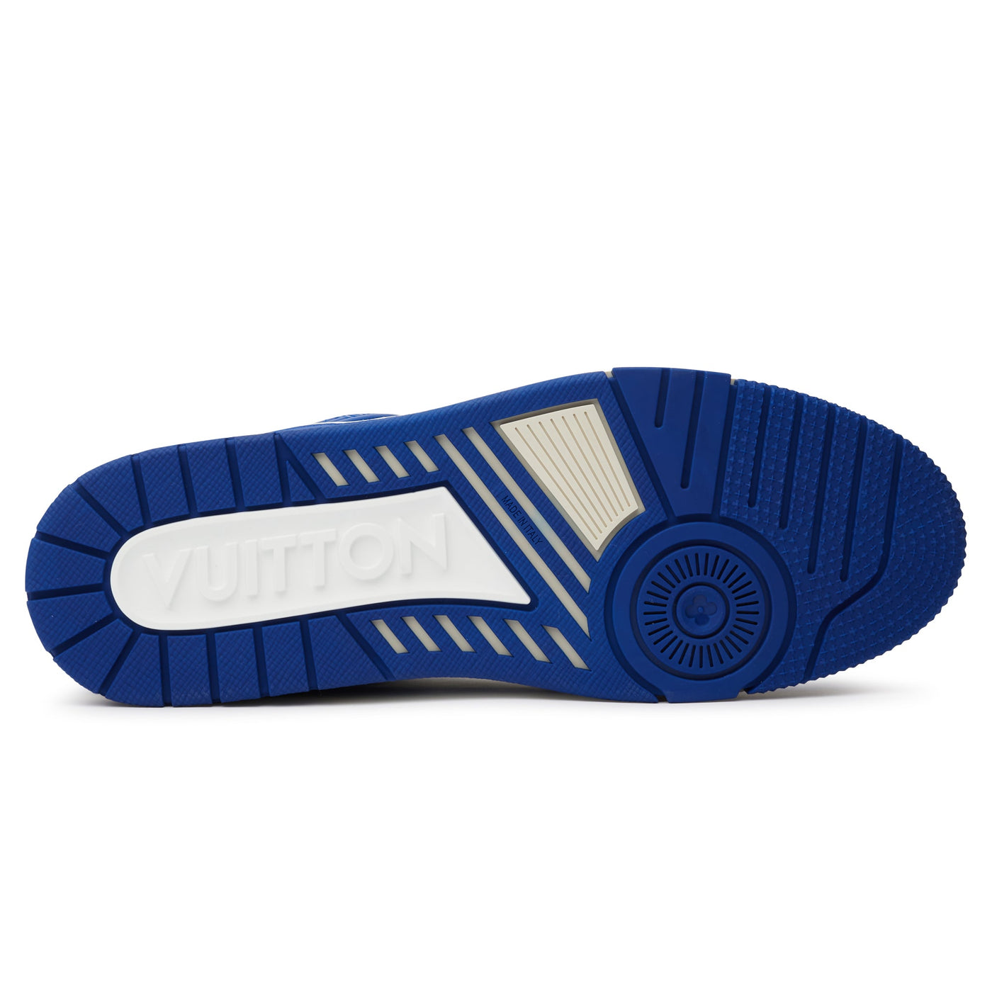 Baskets Louis Vuitton Trainer Blanc Bleu — vue 4