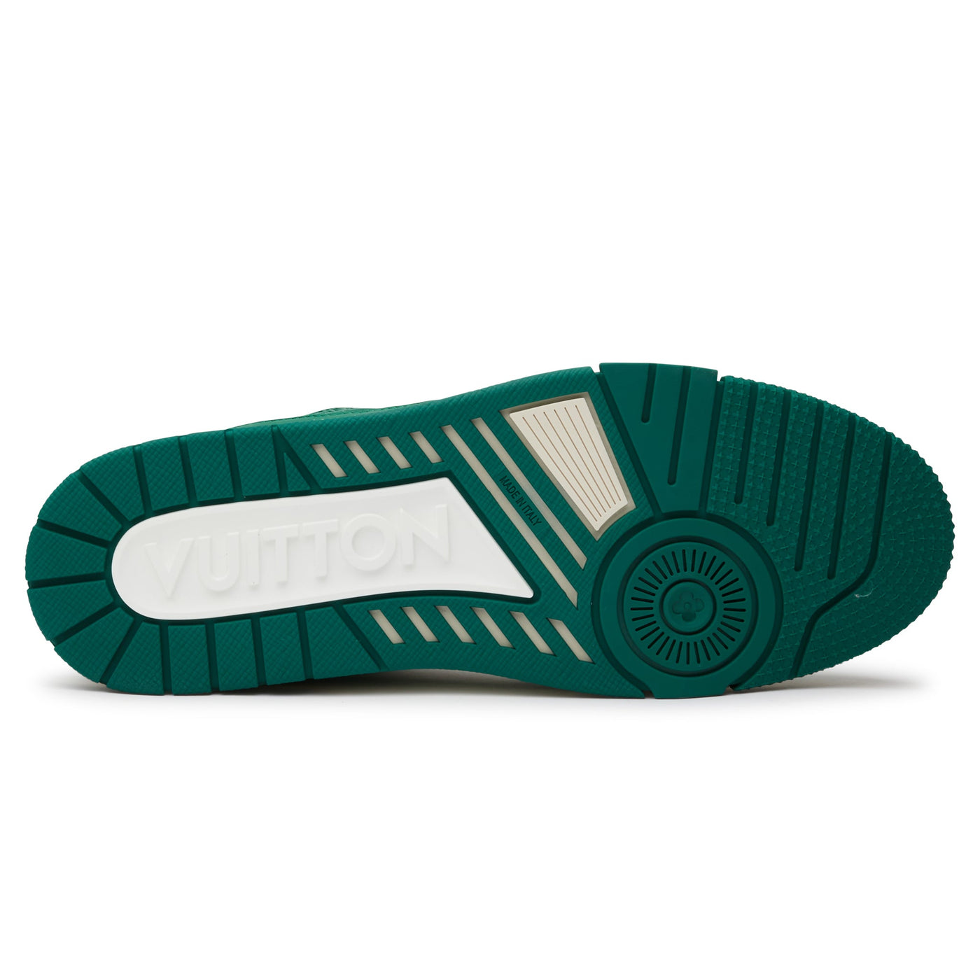 Baskets Louis Vuitton Trainer Blanc Vert — vue 4