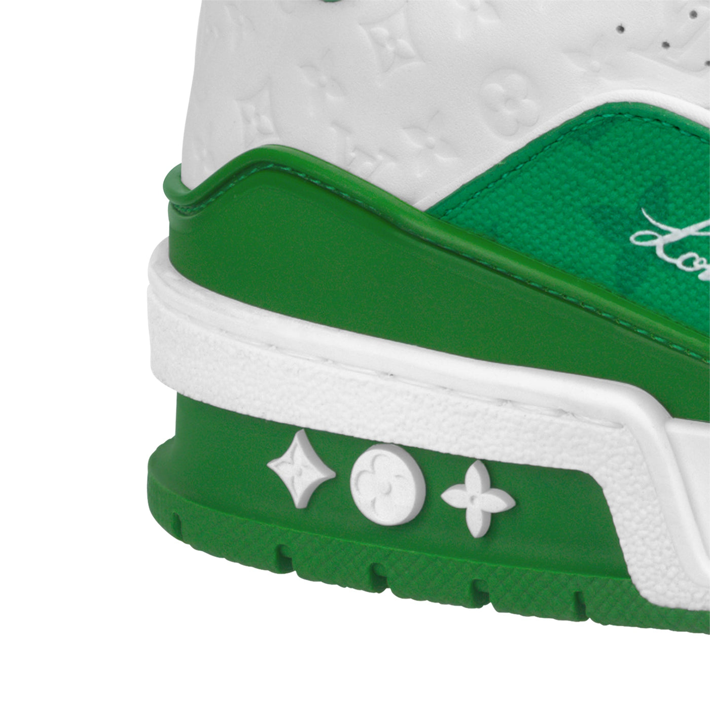 Baskets Louis Vuitton Trainer '54' Blanc Vert — vue 5