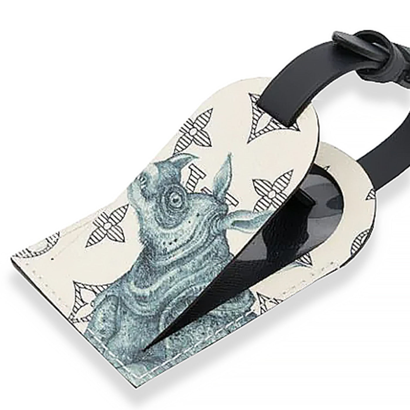 Porte-clés Louis Vuitton Luggage Tag Monogram Savane Chapman Brothers — vue 2