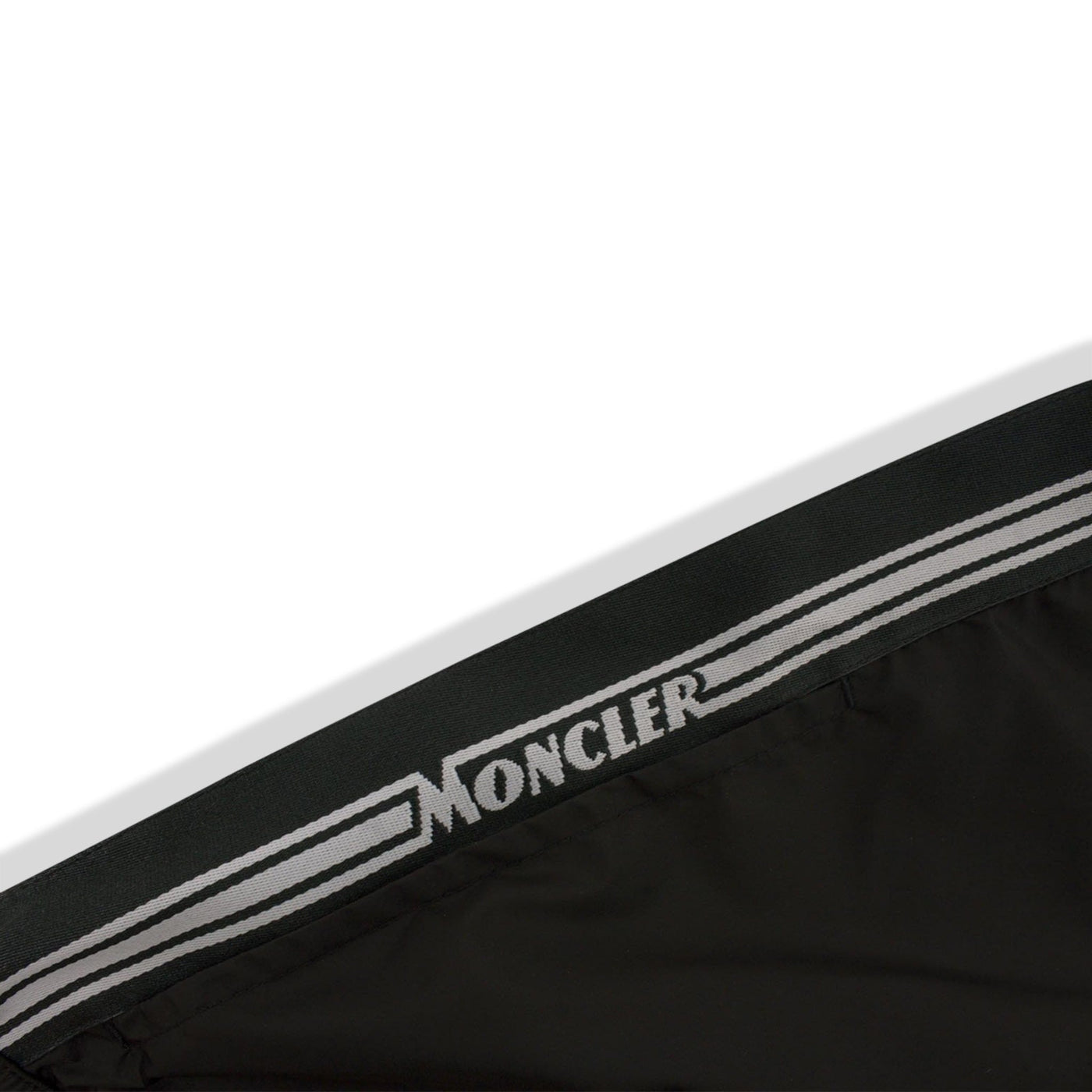 Short Moncler Band Logo Noir Swim — vue 3