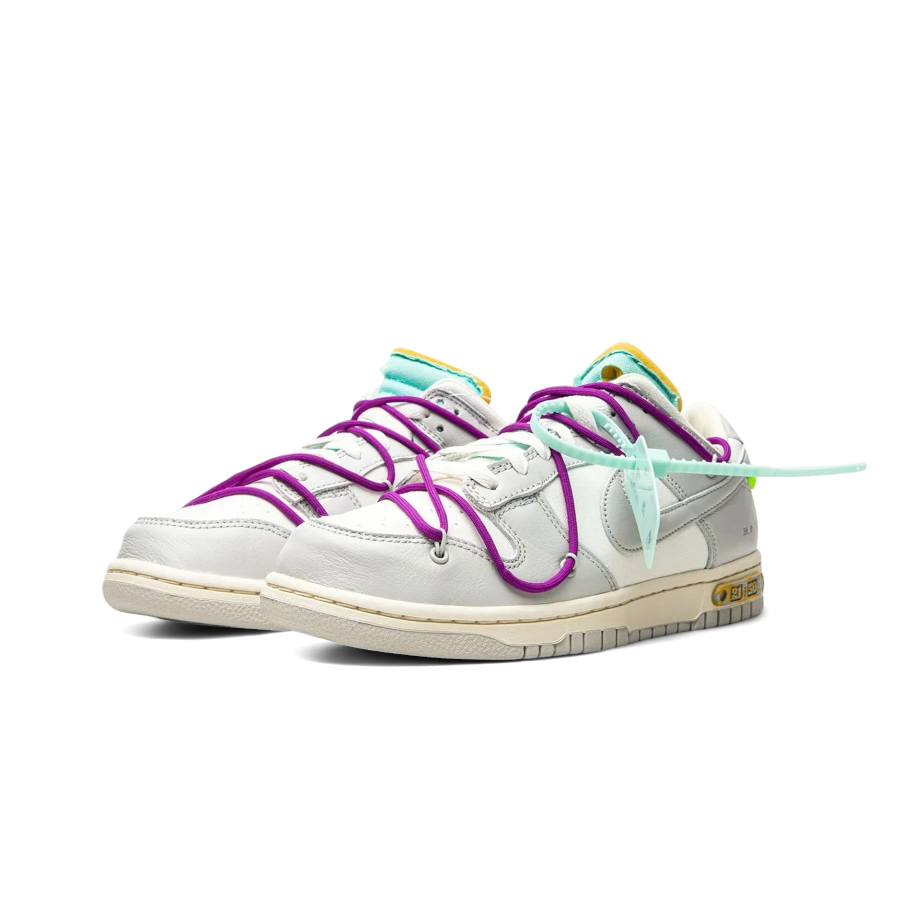 Baskets Off-White Nike Dunk Low "The 50" Lot 21 — vue 2