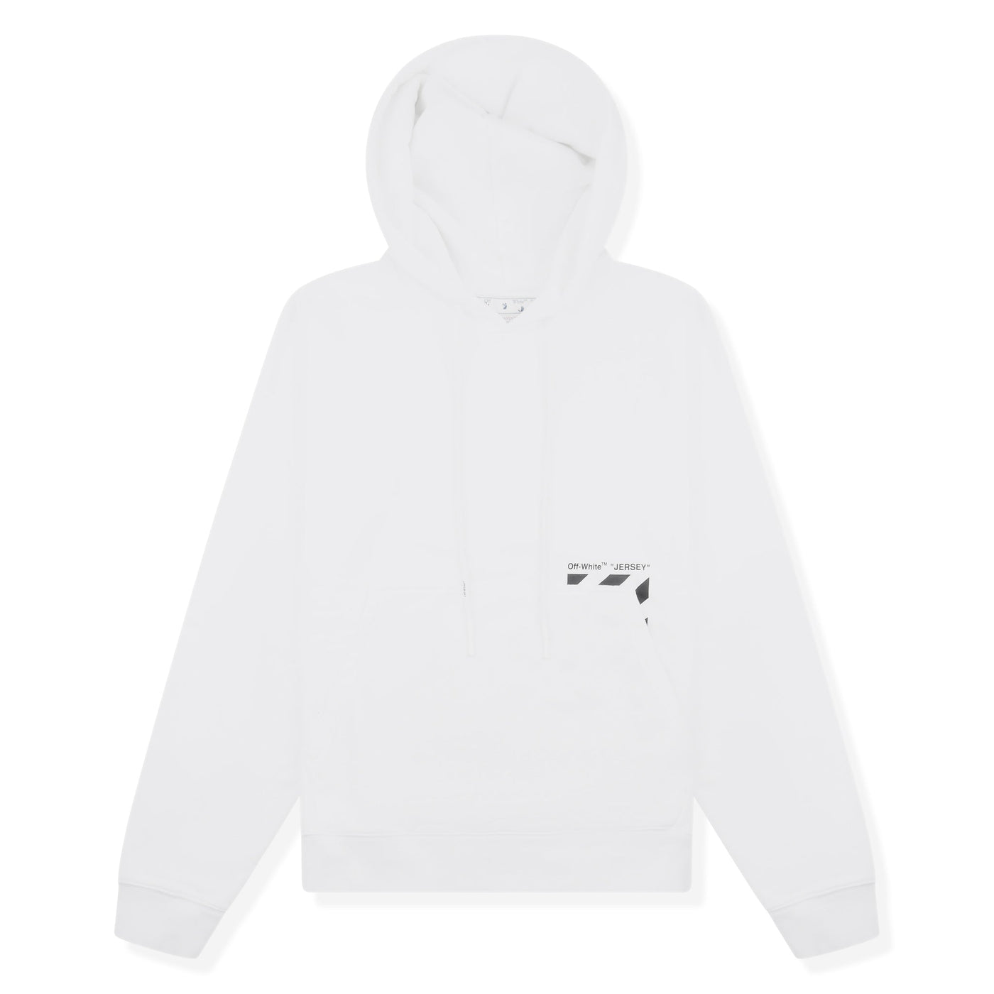 Hoodie Off-White Diagonal Stripe Blanc