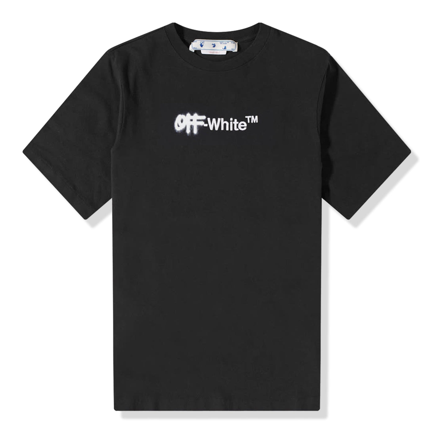 T-Shirt Off-White Spray Helvetica Skate Noir T Shirt