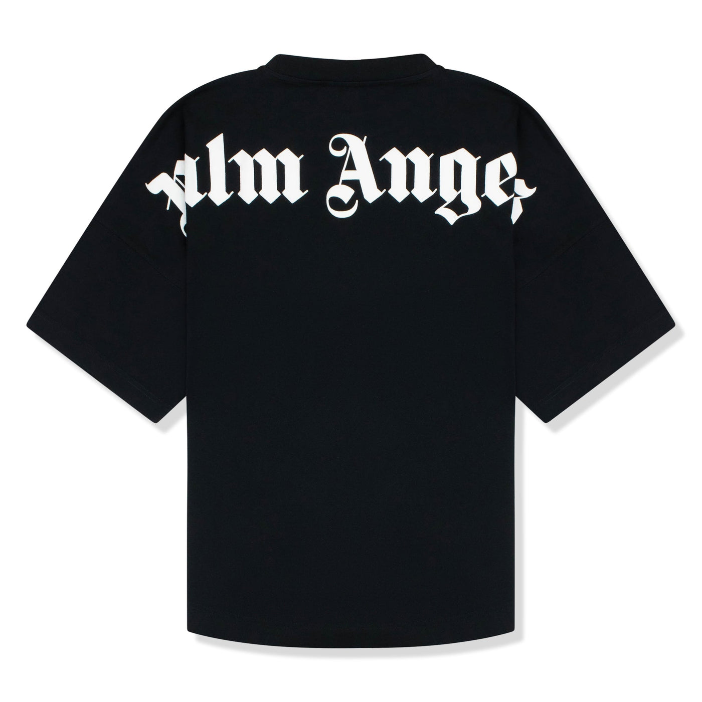 T-Shirt Palm Angels Logo Collar Back Noir Oversized T Shirt