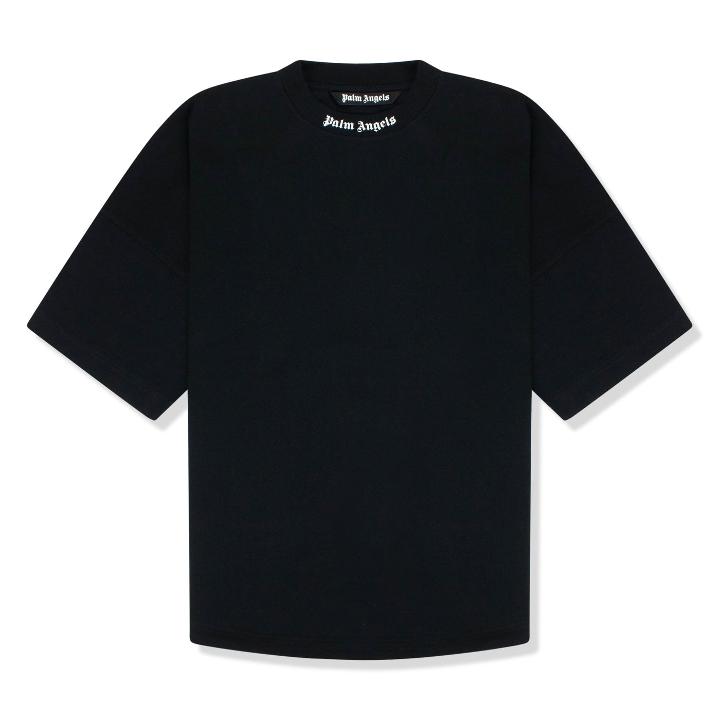 T-Shirt Palm Angels Logo Collar Back Noir Oversized T Shirt — vue 2