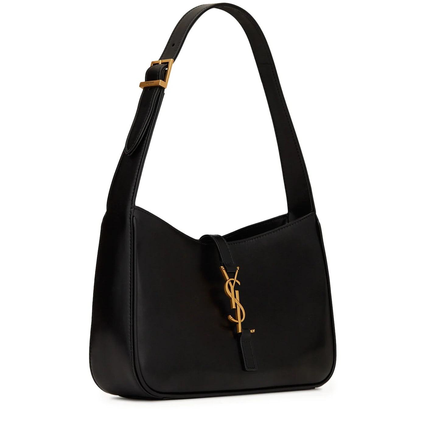 Sac Saint Laurent Logo Plaque Noir Hobo — vue 3