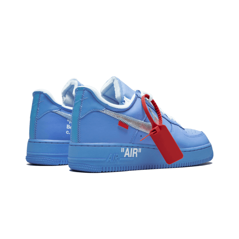 Baskets Off-White Nike Air Force MCA University Bleu — vue 2