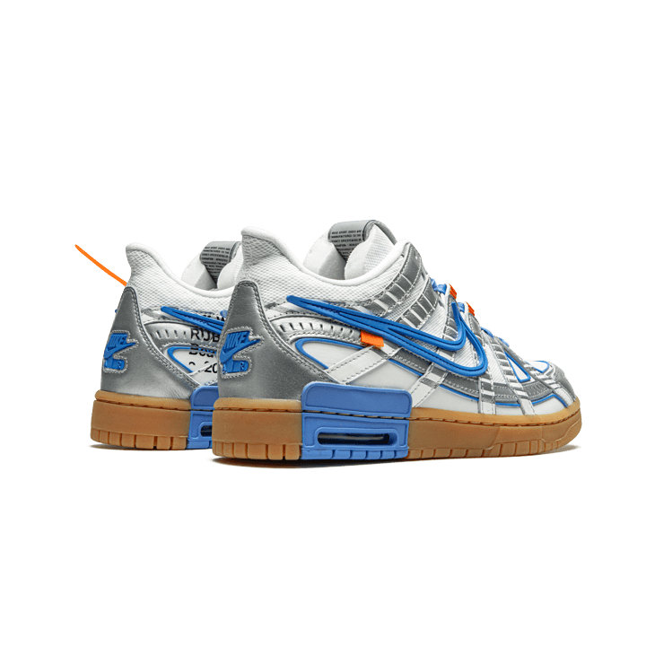 Baskets Off-White Nike Dunk Low Air Rubber UNC — vue 3