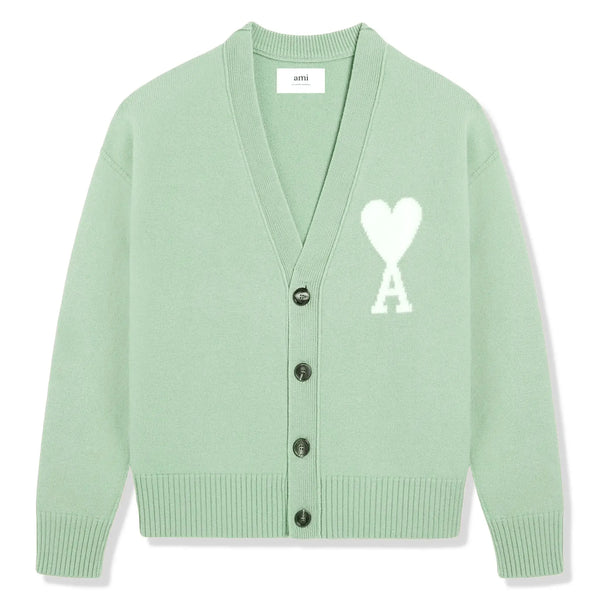 Cardigan Ami Paris AMI de Coeur Vert Cardigan