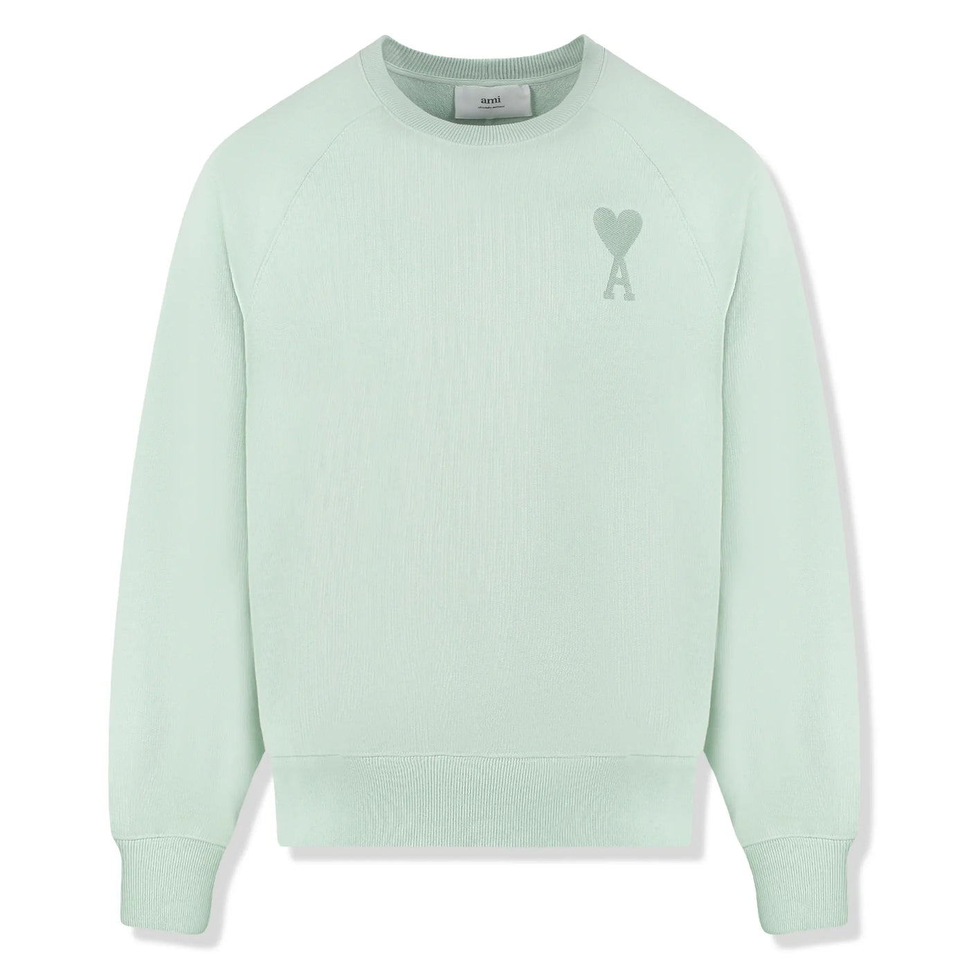 Sweat Ami Paris AMI de Coeur Tonal Aqua Vert
