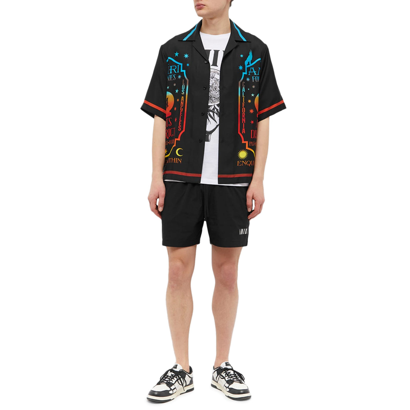 Short Amiri Core Logo Noir Swim — vue 5