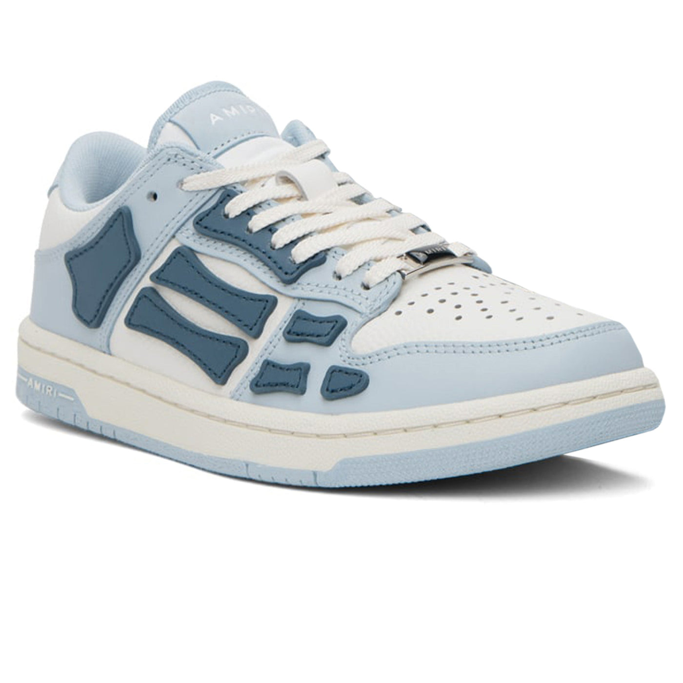 Baskets Amiri Skeleton Low Top Bleu Blanc — vue 2