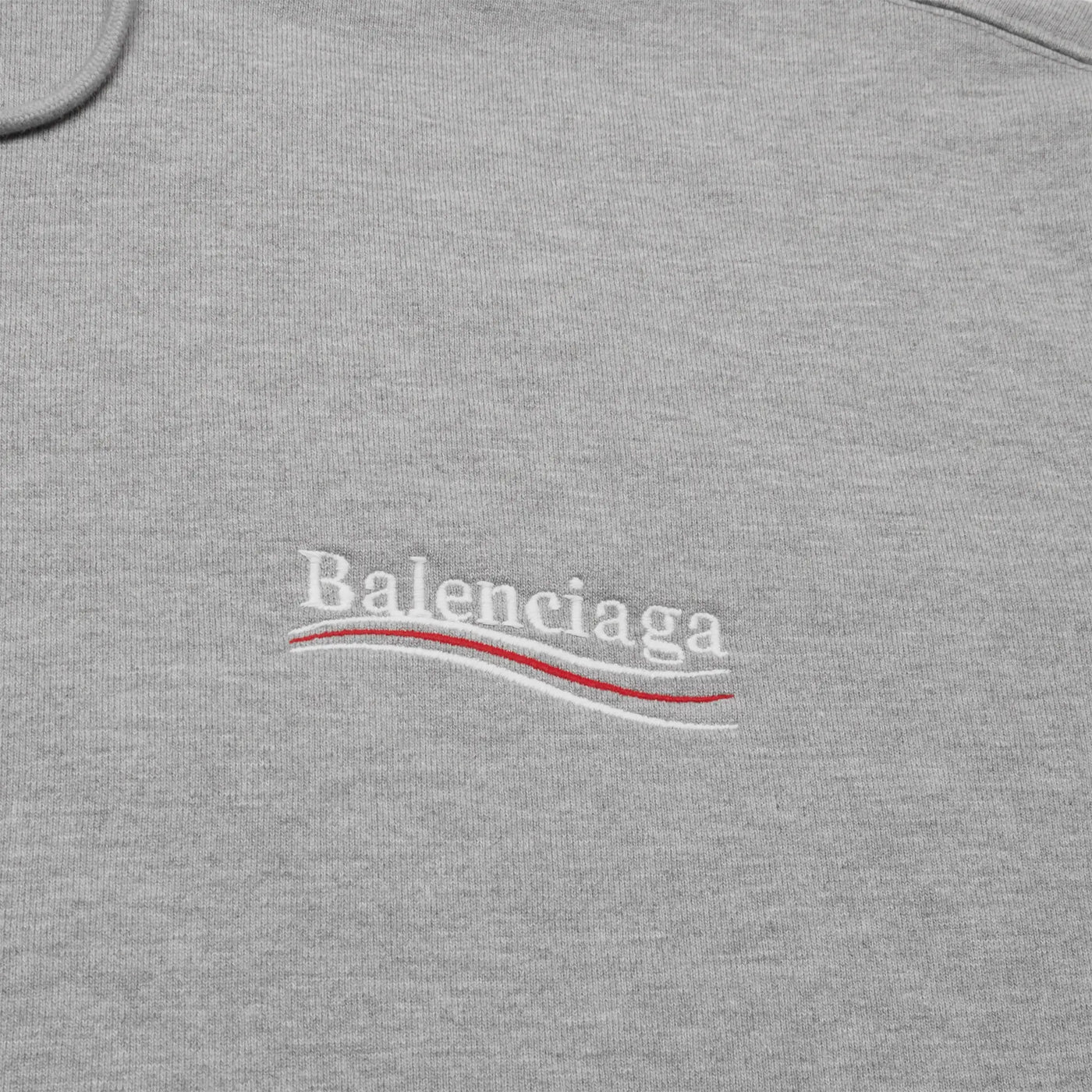 Hoodie Balenciaga Political Gris — vue 3