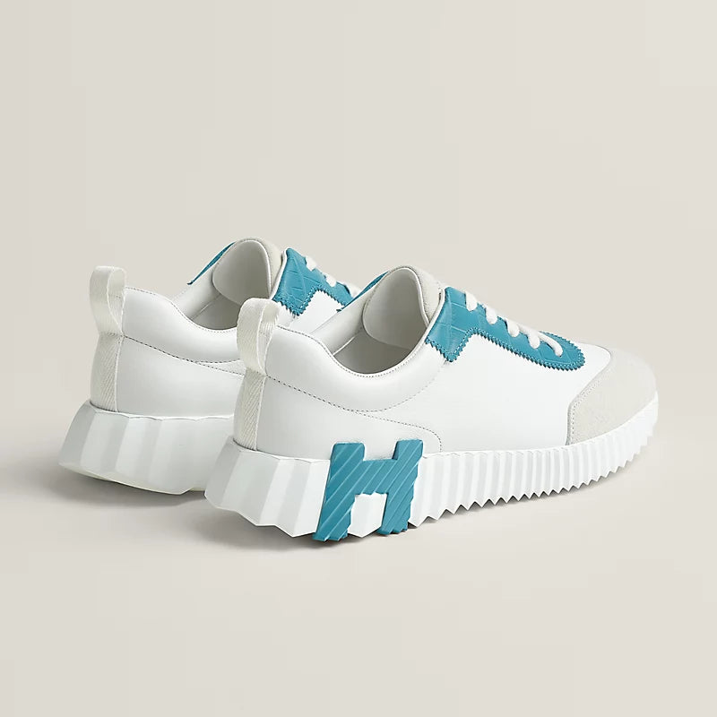 Baskets Hermès Blanc/Bleu Minéral — vue 3